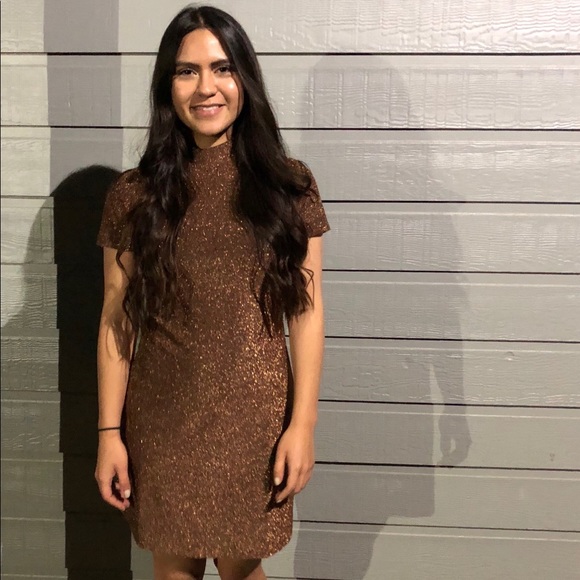 Forever 21 Gold Sparkle Dress - Picture 7 of 7